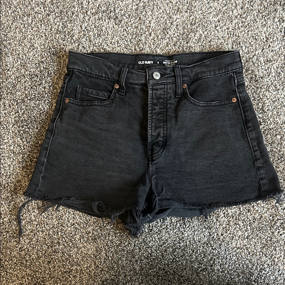 Old Navy Black Cutoff Denim Shorts